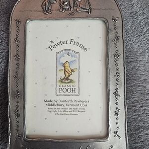 Classic Pooh Pewter Frame by Danforth Pewters In Middlebury Vermont USA